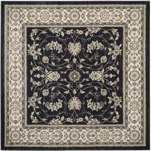 Safavieh Lyndhurst Low‑Profile Anthracite & Cream Rug — Durable Power‑Loomed Polypropylene, Stain‑Resistant 2'-0" x 3'-0" LNH340D-2