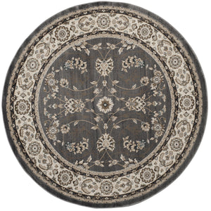 Safavieh Lyndhurst Plush Power-Loomed Area Rug In Grey & Cream Floral — Stain-Resistant, Low-Profile Luxury 11'-0" x 15'-0" LNH340G-1115