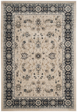 Safavieh Lyndhurst Timeless Light Beige & Anthracite Runner Rug — Power-Loomed Turkish Floral, Durable, Low-Profile 2'-3" x 10'-0" LNH340K-210