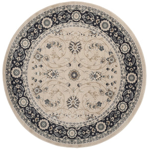 Safavieh Lyndhurst Elegant Light Beige & Anthracite Floral Area Rug, Durable Low-Profile Power-Loomed Design 10'-0" x 14'-0" LNH340K-10