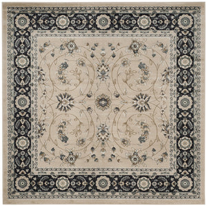 Safavieh Lyndhurst Timeless Light Beige & Anthracite Runner Rug — Power-Loomed Turkish Floral, Durable, Low-Profile 2'-3" x 10'-0" LNH340K-210