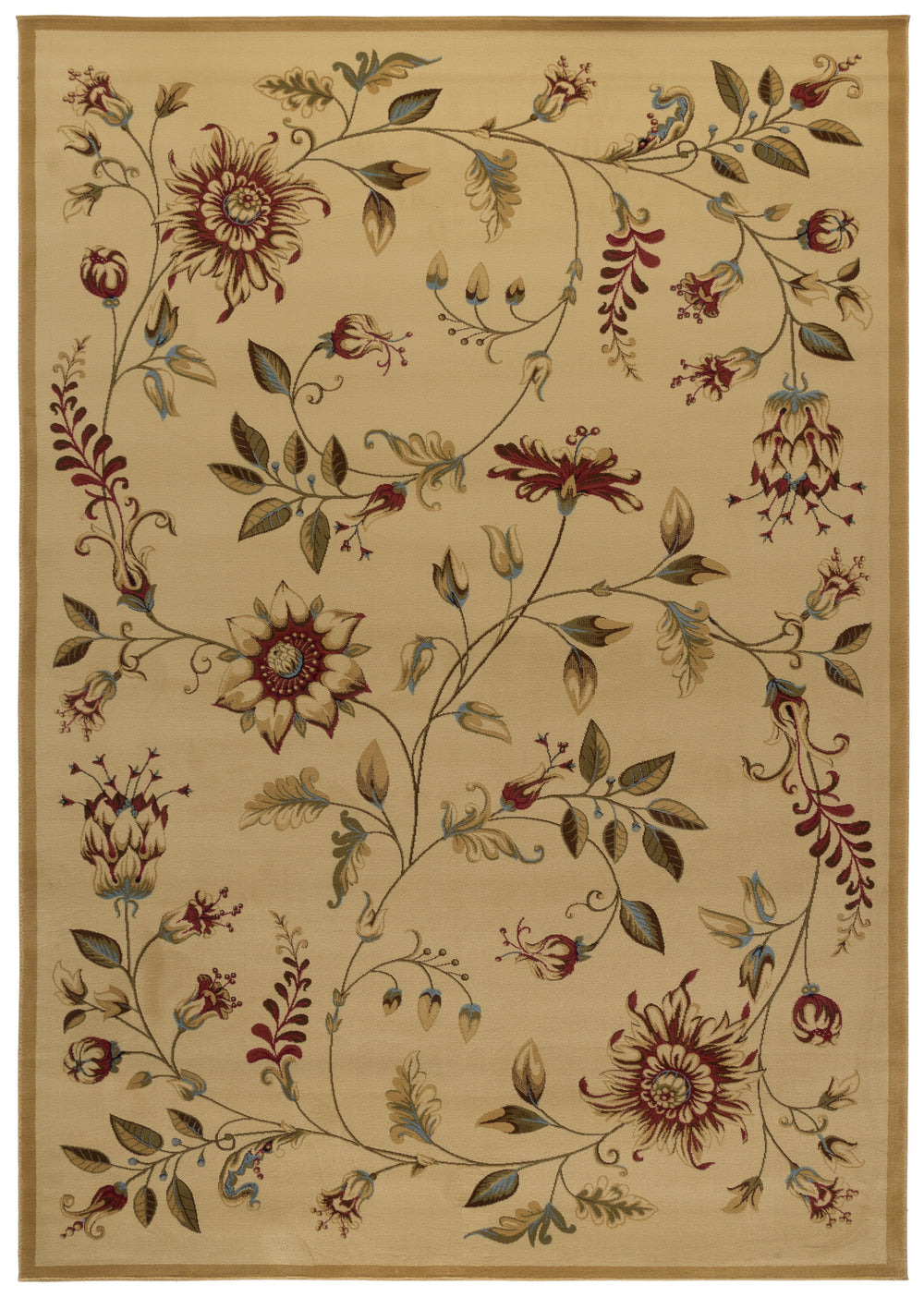 Safavieh Lyndhurst Exquisite Floral Area Rug – Luxurious Comfort, Durable Design, Perfect For Any Decor Ivory ,Multi Polypropylene Lnh552-1291-10