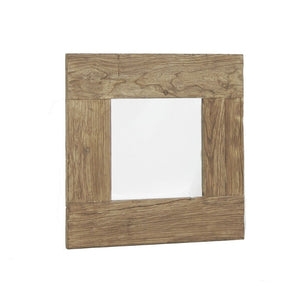 Zentique 30x30 Recycled Wood Frame Mirror — Eco-Friendly Rustic Accent, Clear Glass, Ready-to-Hang, Versatile Decor LNM (30x30)