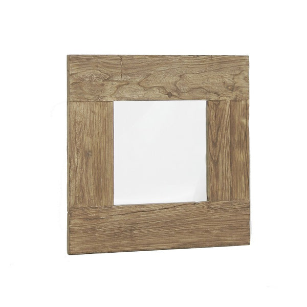 Zentique 30x30 Recycled Wood Frame Mirror — Eco-Friendly Rustic Accent, Clear Glass, Ready-to-Hang, Versatile Decor LNM (30x30)