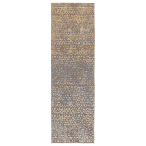 Jaipur Living Kevin O'brien Jaipur Living Sierra Geometric Neutral Polyester Viscose Large Area Rug Gray 2'6"X8' RUG151130