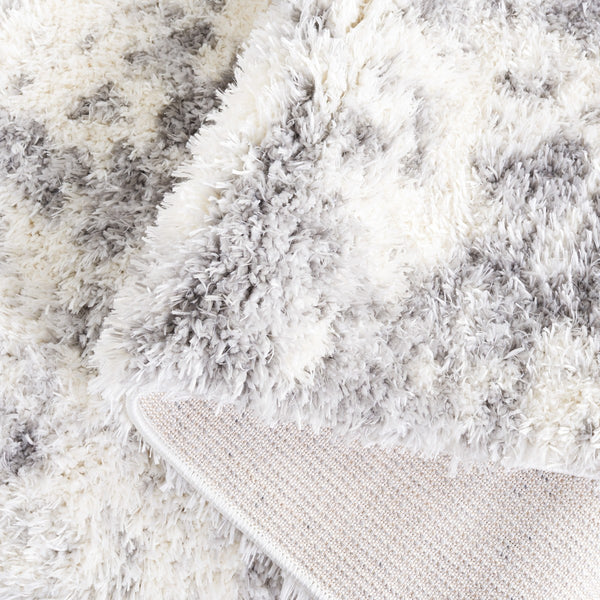 Safavieh Lindsay Shag 550 Power Loomed Shag & Flokati Rug Ivory / Grey 9' x 12'