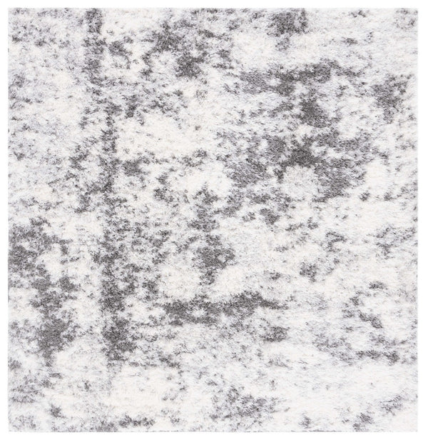 Safavieh Lindsay Shag 550 Power Loomed Shag & Flokati Rug Ivory / Grey 9' x 12'