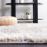 Safavieh Lindsay Shag 552 Power Loomed Shag & Flokati Rug Grey / Ivory Beige 5'-3" x 7'-6"