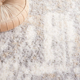 Safavieh Lindsay Shag 552 Power Loomed Shag & Flokati Rug Grey / Ivory Beige 5'-3" x 7'-6"