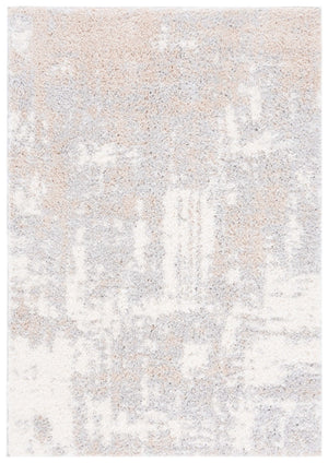 Safavieh Lindsay Shag 552 LNS552 Power Loomed Shag & Flokati Rug Grey / Ivory Beige LNS552F-7SQ