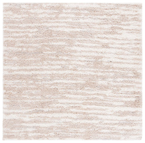Safavieh Lindsay Shag 554 Power Loomed Shag & Flokati Rug Beige / Ivory 6'-7" x 6'-7" Square