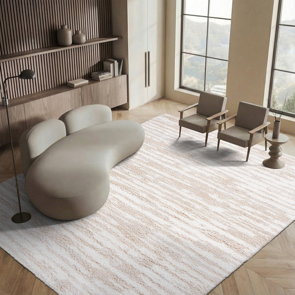 Safavieh Lindsay Plush Shag Area Rug Beige Ivory — Deep 1.875" Pile, Power-Loomed Turkish Luxury For Living Rooms 11'-0" x 15'-0" LNS554B-1115