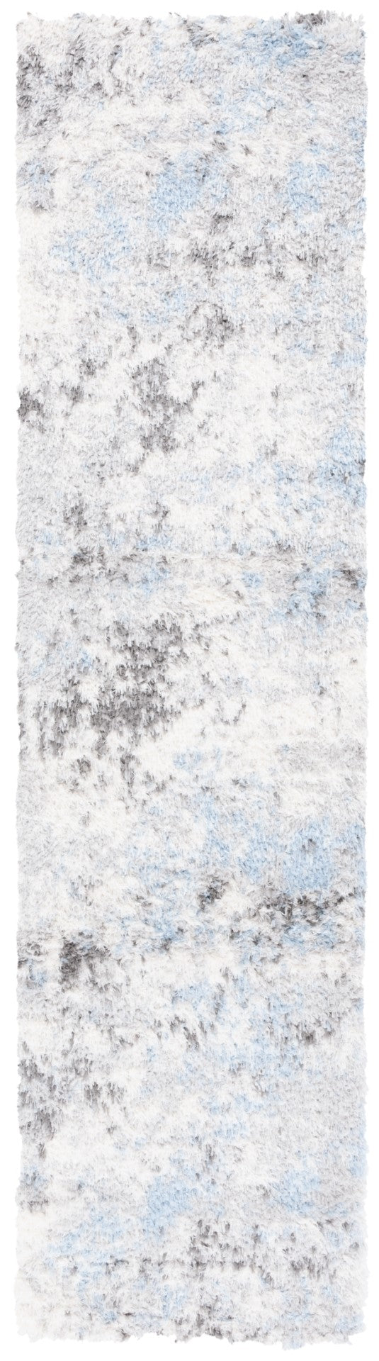 Safavieh Lindsay Shag 556 Power Loomed Shag & Flokati Rug Grey / Blue Ivory 2'-2" x 8'