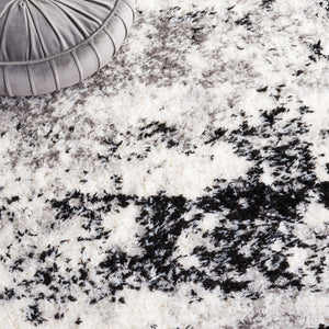 Safavieh Lindsay Shag 556 LNS556 Power Loomed Shag & Flokati Rug Grey / Black Ivory LNS556G-9