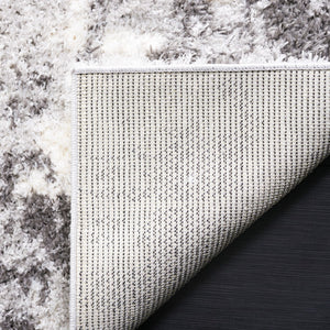Safavieh Lindsay Shag 558 Power Loomed Shag & Flokati Rug Dark Grey / Grey 5'-3" x 7'-6"