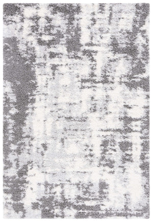 Safavieh Lindsay Shag 558 Power Loomed Shag & Flokati Rug Dark Grey / Grey 5'-3" x 7'-6"