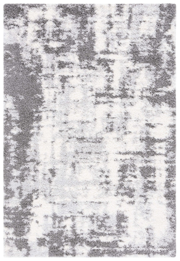 Safavieh Lindsay Shag 558 Power Loomed Shag & Flokati Rug Dark Grey / Grey 5'-3" x 7'-6"