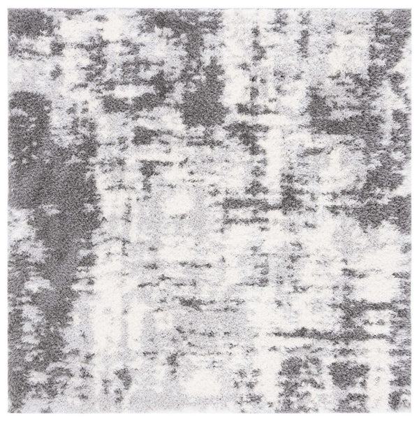 Safavieh Lindsay Shag 558 Power Loomed Shag & Flokati Rug Dark Grey / Grey 9' x 12'