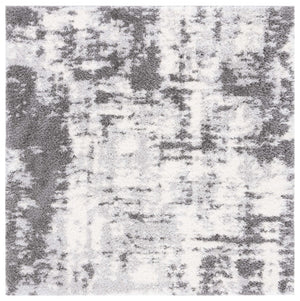 Safavieh Lindsay Shag 558 Power Loomed Shag & Flokati Rug Dark Grey / Grey 6'-7" x 6'-7" Square