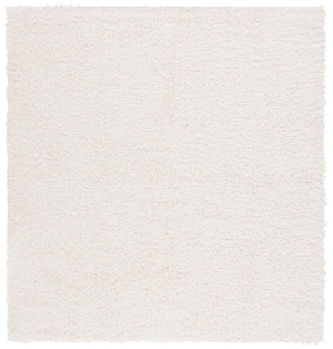 Safavieh Lindsay Shag 560 Power Loomed Shag & Flokati Rug Ivory 6'-7" x 6'-7" Square
