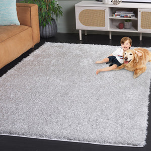 Safavieh Lindsay Shag 560 LNS560 Power Loomed Shag & Flokati Rug Grey LNS560F-7SQ