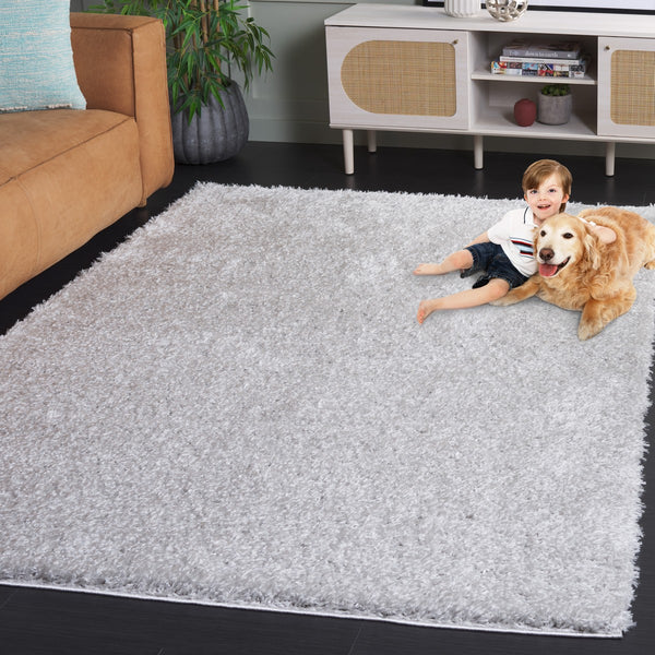 Safavieh Lindsay Shag 560 LNS560 Power Loomed Shag & Flokati Rug Grey LNS560F-7SQ