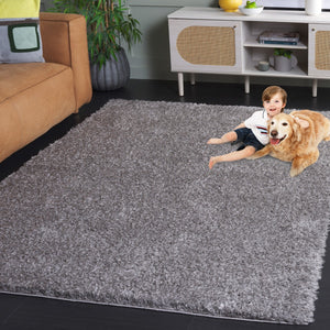 Safavieh Lindsay Shag 560 LNS560 Power Loomed Shag & Flokati Rug Dark Grey LNS560G-7SQ