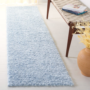 Safavieh Lindsay Plush Aqua Shag Runner — Power-Loomed Turkish Craft, 1 7/8" Pile For Soft Comfort & Style 2'-2" x 7'-0" LNS560J-27