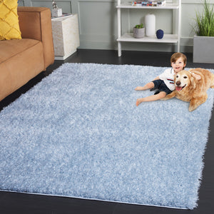 Safavieh Lindsay Plush Aqua Shag Rug — Deep 1.875" Pile, Durable Polyester Blend, Modern Cozy Accent For Rooms 6'-0" x 9'-0" LNS560J-6