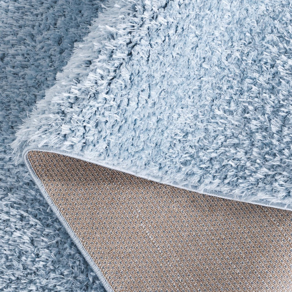Safavieh Lindsay Plush Aqua Shag Runner — Power-Loomed Turkish Craft, 1 7/8" Pile For Soft Comfort & Style 2'-2" x 7'-0" LNS560J-27