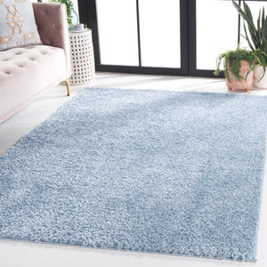 Safavieh Lindsay Plush Aqua Shag Runner — Power-Loomed Turkish Craft, 1 7/8" Pile For Soft Comfort & Style 2'-2" x 7'-0" LNS560J-27