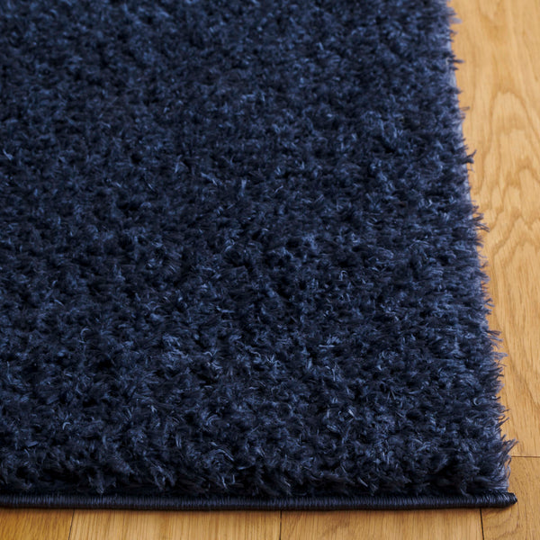 Safavieh Lindsay Shag Area Rug - Plush, Durable, And Stylish For Any Space - Turkish Craftsmanship And Elegance Navy Polyester Lns560n-6