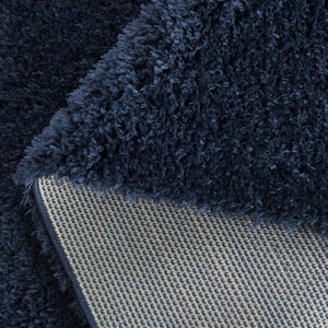 Safavieh Lindsay Shag 560 LNS560 Power Loomed Shag & Flokati Rug Navy LNS560N-7SQ