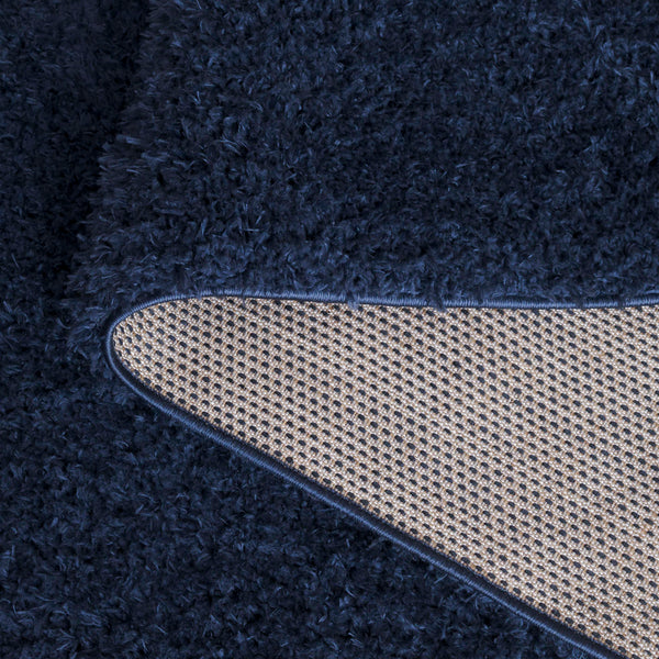 Safavieh Lindsay Shag Area Rug - Plush, Durable, And Stylish For Any Space - Turkish Craftsmanship And Elegance Navy Polyester Lns560n-6