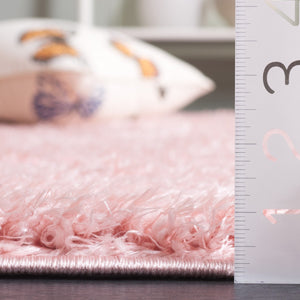 Safavieh Lindsay Shag 560 LNS560 Power Loomed Shag & Flokati Rug Pink LNS560U-7SQ