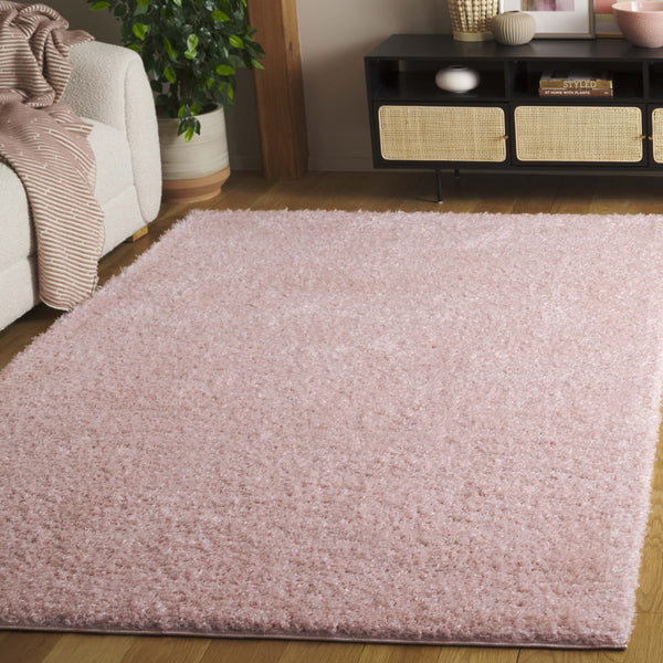 Safavieh Lindsay Plush Pink Shag Rug - 1.875" Pile, Durable Stain-Resistant Power-Loomed Accent Rug Crafted In Turkey 6'-0" x 9'-0" LNS560U-6