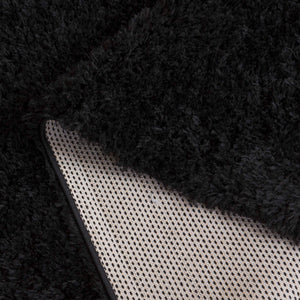 Safavieh Lindsay Luxurious Black Shag Rug — Plush 1.875" Pile, Power-Loomed Turkey, Soft Stain-Resistant Texture 3'-0" x 5'-0" LNS560Z-3