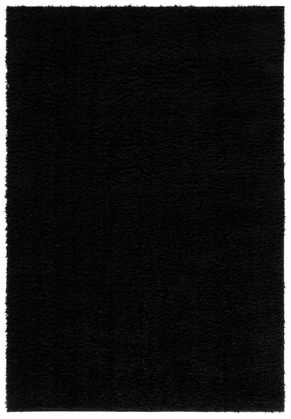 Safavieh Lindsay Plush Shag Runner In Deep Black — High-Pile Comfort, Sound-Dampening, Modern Entryway Rug 2'-2" x 5'-0" LNS560Z-25