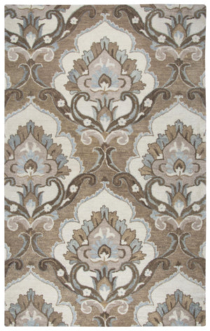 Rizzy Leone LO9987 Hand Tufted Transitional Wool Rug Mocha 9' x 12'