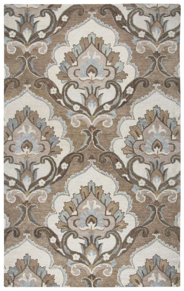 Rizzy Leone LO9987 Hand Tufted Transitional Wool Rug Mocha 9' x 12'