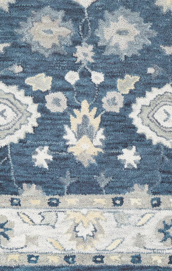 Rizzy Leone LO9993 Hand Tufted Traditional Wool Rug Blue 9' x 12'