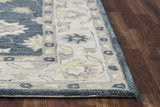 Rizzy Leone LO9993 Hand Tufted Traditional Wool Rug Blue 9' x 12'