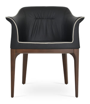 Soho Concept London Wood Armchair - Elegant Dining Chair With Versatile Upholstery Options & 2-year Guarantee Black,Walnut  Soho-concept-dining-chair-04509