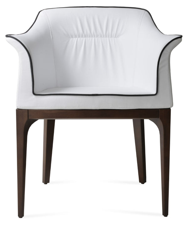 Soho Concept London Wood Armchair - Elegant Dining Chair With Versatile Upholstery Options & 2-year Guarantee Walnut,White  Soho-concept-dining-chair-04500