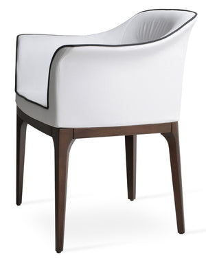 Soho Concept London Wood Armchair - Elegant Dining Chair With Versatile Upholstery Options & 2-year Guarantee Walnut,White  Soho-concept-dining-chair-04500