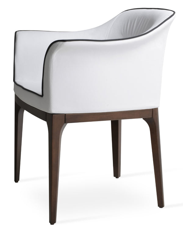 Soho Concept London Wood Armchair - Elegant Dining Chair With Versatile Upholstery Options & 2-year Guarantee Walnut,White  Soho-concept-dining-chair-04500