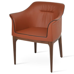 Soho Concept London Wood Armchair - Elegant Dining Chair With Versatile Upholstery Options & 2-year Guarantee Black,Walnut  Soho-concept-dining-chair-04503