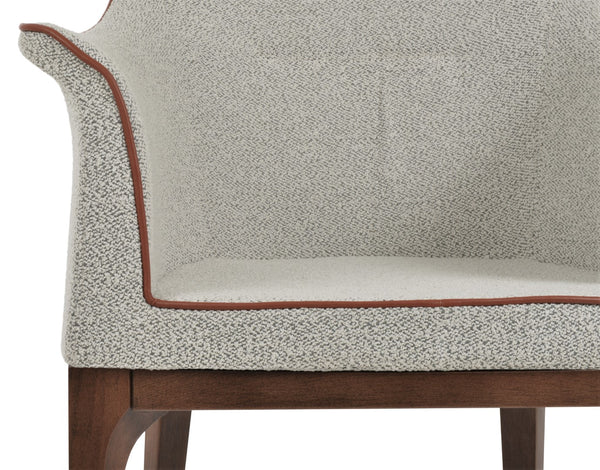 Soho Concept London Wood Armchair - Elegant Dining Chair With Versatile Upholstery Options & 2-year Guarantee White,Grey,Walnut  Soho-concept-dining-chair-04507