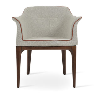 Soho Concept London Wood Armchair - Elegant Dining Chair With Versatile Upholstery Options & 2-year Guarantee White,Grey,Walnut  Soho-concept-dining-chair-04507