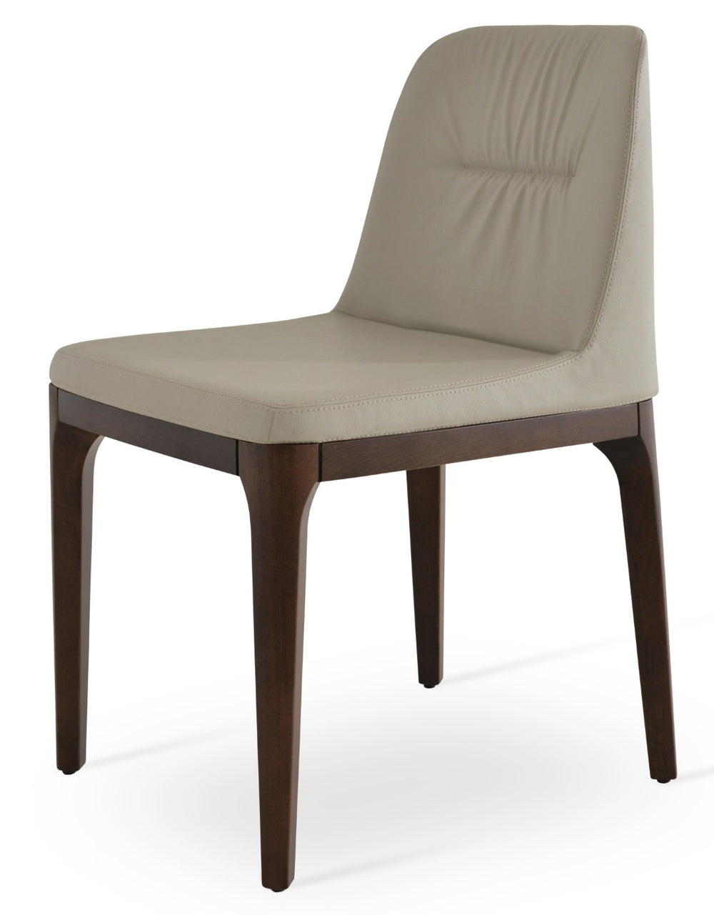 Soho Concept London Wood Chair – Elegant Dining Chair In Camira Blazer Wool, Walnut Frame, Light Grey Fabric, 10-year Guarantee Walnut,Light Grey  Soho-concept-dining-chair-04514